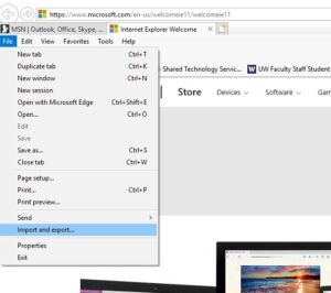 Bookmark Import & Export on IE